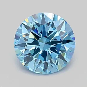 1.02 Carat Round Fancy Vivid Blue VS1 Lab Diamond