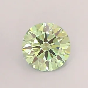 1.02 Carat Round Fancy Vivid Green VVS2 Lab Diamond
