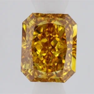 1.03 Carat Radiant Fancy Deep Yellow SI1 Natural Diamond