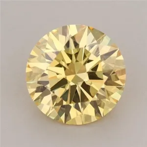 1.03 Carat Round Fancy Intense Yellow VVS2 Lab Diamond
