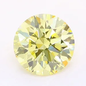 1.03 Carat Round Fancy Yellow VVS2 Lab Diamond