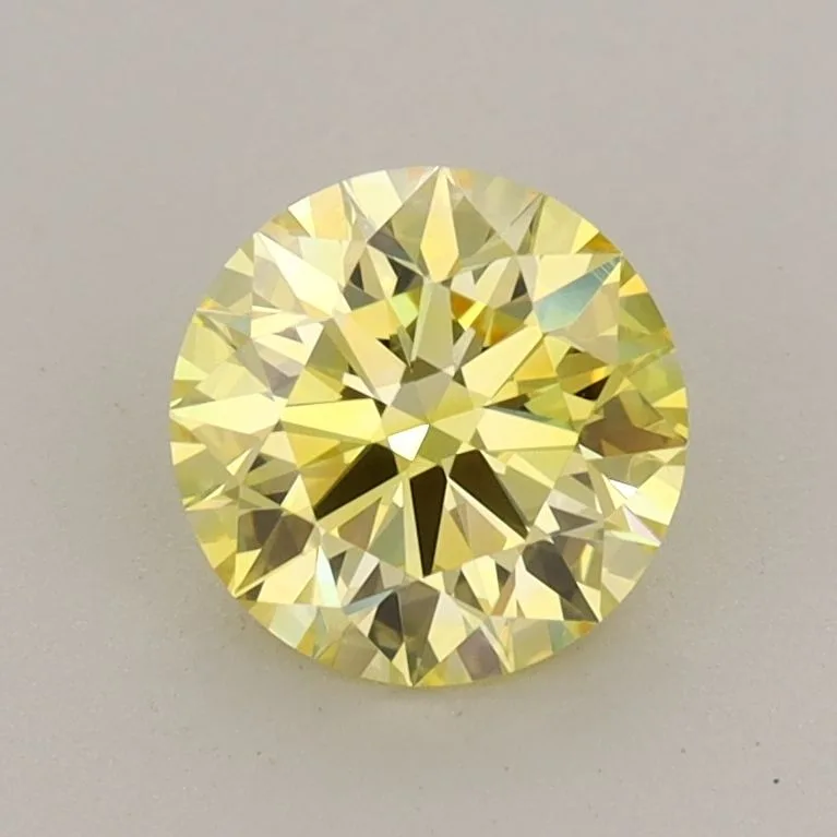 1.04 Carat Round Fancy Intense Yellow VVS2 Lab Diamond 1 1.04 Carat Round Fancy Intense Yellow VVS2 Lab Diamond