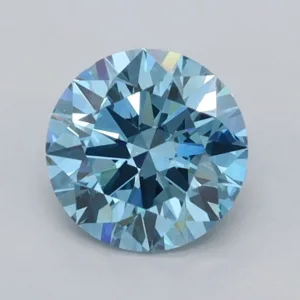 1.04 Carat Round Fancy Vivid Blue VVS2 Lab Diamond