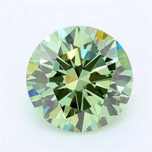 1.05 Carat Round Fancy Vivid Green VVS2 Lab Diamond
