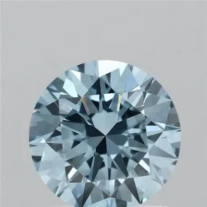 1.07 Carat Round Fancy Vivid Blue VVS2 Lab Diamond