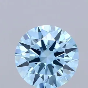 1.08 Carat Round Fancy Vivid Blue VVS2 Lab Diamond