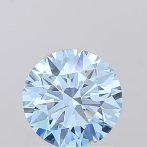 1.08 Carat Round Fancy Vivid Blue VVS2 Lab Diamond