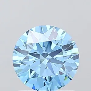 1.09 Carat Round Fancy Vivid Blue VVS2 Lab Diamond