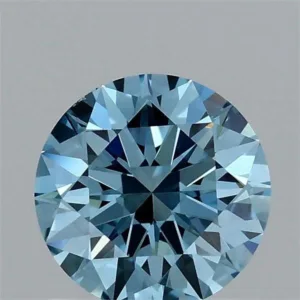 1.1 Carat Round Fancy Vivid Blue VVS2 Lab Diamond