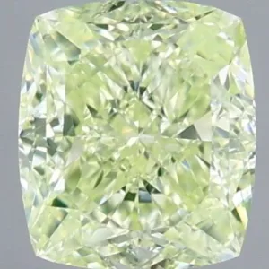 1.11 Carat Cushion Brilliant Fancy Green VVS2 Natural Diamond