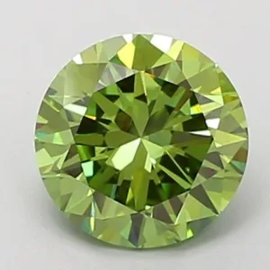 1.11 Carat Round Fancy Vivid Green VS1 Lab Diamond