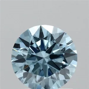 1.12 Carat Round Fancy Vivid Blue VS1 Lab Diamond