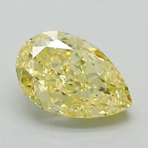 1.21 Carat Round Fancy Vivid Yellow VVS2 Lab Diamond