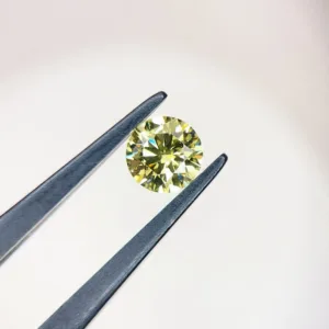 1.23 Carat Round Fancy Intense Yellow VVS2 Lab Diamond