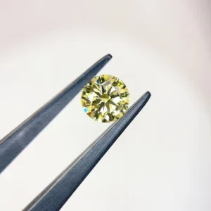 1.24 Carat Round Fancy Intense Yellow VVS1 Lab Diamond