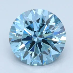 1.24 Carat Round Fancy Vivid Blue VS1 Lab Diamond