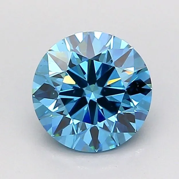 1.24 Carat Round Fancy Vivid Blue VS2 Lab Diamond 1 1.24 Carat Round Fancy Vivid Blue VS2 Lab Diamond