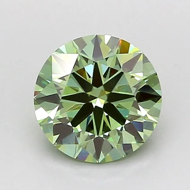 1.24 Carat Round Fancy Vivid Green VS1 Lab Diamond 1 1.24 Carat Round Fancy Vivid Green VS1 Lab Diamond