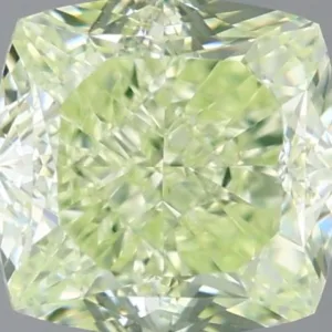 1.31 Carat Cushion Brilliant Fancy Yellow Green VS1 Natural Diamond