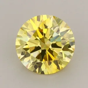 1.31 Carat Round Fancy Intense Yellow VVS1 Lab Diamond