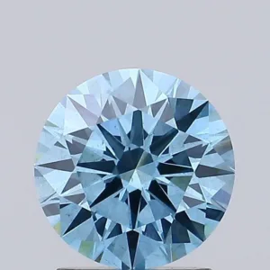 1.34 Carat Round Fancy Vivid Blue SI1 Lab Diamond