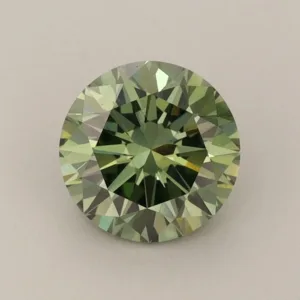 1.36 Carat Round Fancy Vivid Green VVS2 Lab Diamond