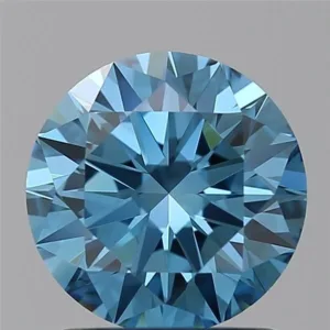 1.39 Carat Round Fancy Vivid Blue VVS2 Lab Diamond