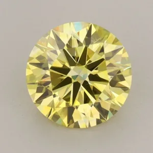 1.42 Carat Round Fancy Vivid Yellow VS1 Lab Diamond