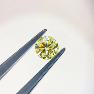 1.49 Carat Round Fancy Intense Yellow VVS2 Lab Diamond