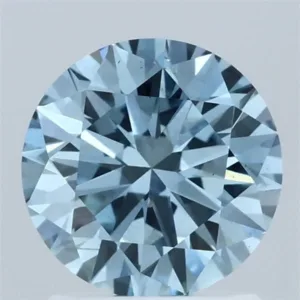 1.5 Carat Round Fancy Vivid Blue VS2 Lab Diamond