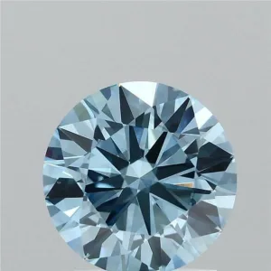 1.5 Carat Round Fancy Vivid Blue VS2 Lab Diamond
