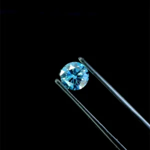 1.5 Carat Round Fancy Vivid Blue VVS2 Lab Diamond