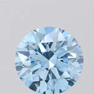 1.5 Carat Round Fancy Vivid Blue VVS2 Lab Diamond
