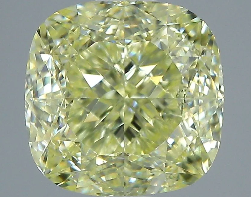 1.51 Carat Cushion Brilliant Faint Yellow VS1 Natural Diamond 1 1.51 Carat Cushion Brilliant Faint Yellow VS1 Natural Diamond