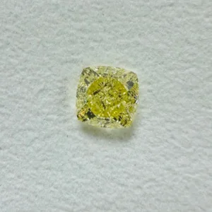 1.51 Carat Cushion Brilliant Fancy Yellow VS1 Natural Diamond