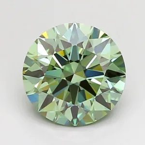 1.51 Carat Round Fancy Vivid Green VS1 Lab Diamond