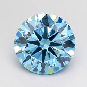1.52 Carat Round Fancy Vivid Blue VS2 Lab Diamond
