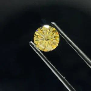 1.52 Carat Round Fancy Yellow VVS2 Lab Diamond