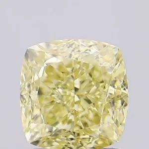 1.54 Carat Cushion Brilliant Fancy Yellow VS2 Natural Diamond