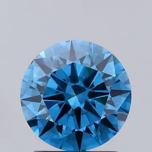 1.54 Carat Round Fancy Vivid Blue SI1 Lab Diamond