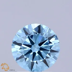 1.54 Carat Round Fancy Vivid Blue VVS2 Lab Diamond