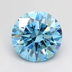 1.55 Carat Round Fancy Vivid Blue VS2 Lab Diamond