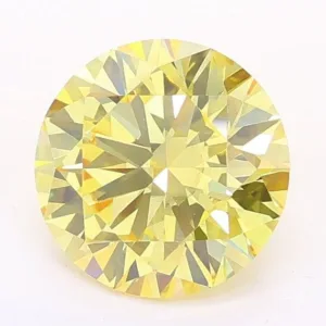 1.56 Carat Round Fancy Intense Yellow VS2 Lab Diamond