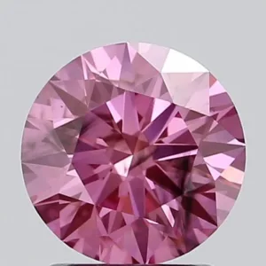 1.56 Carat Round Fancy Vivid Pink SI2 Lab Diamond