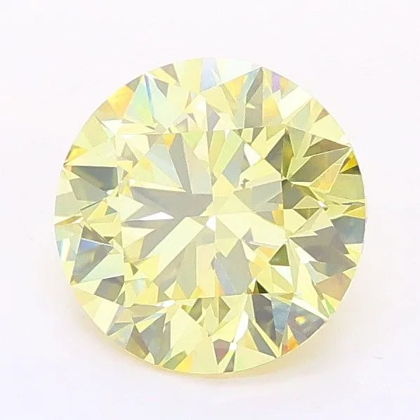 1.56 Carat Round Fancy Yellow VS1 Lab Diamond 1 1.56 Carat Round Fancy Yellow VS1 Lab Diamond