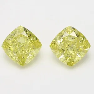 1.59 Carat Cushion Brilliant Fancy Vivid Yellow SI1 Natural Diamond