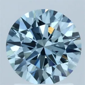1.59 Carat Round Fancy Vivid Blue VS2 Lab Diamond