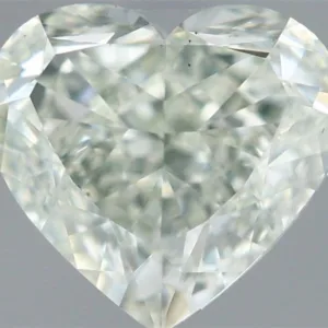 1.6 Carat Heart Faint Yellow Green VS2 Natural Diamond