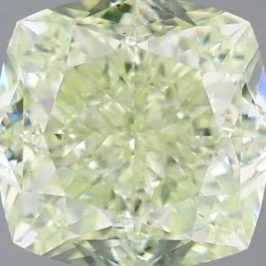 1.62 Carat Cushion Brilliant Fancy Light Green SI1 Natural Diamond