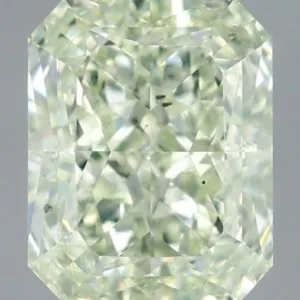 1.62 Carat Radiant Fancy Light Green SI1 Natural Diamond